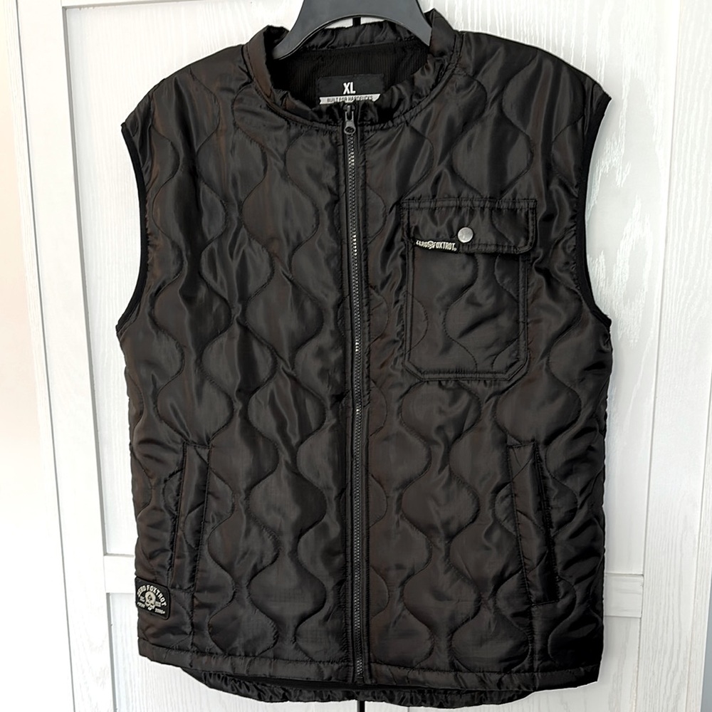 Black Quilted Vest Zero Foxtrot
